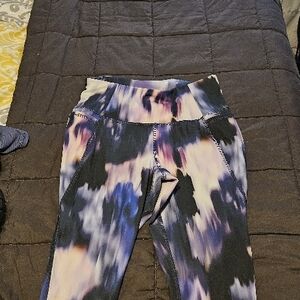 Colorful LIVI Capri Leggings And Racerback Tank Set